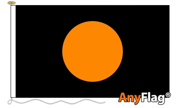 Black with Orange Circle Small Custom Printed AnyFlag®